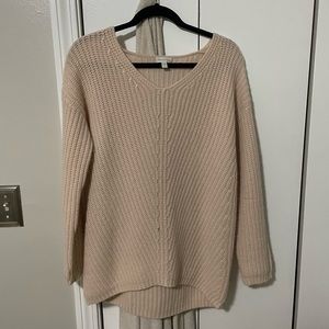 Garnet Hill Cashmere Knit sweater light pink